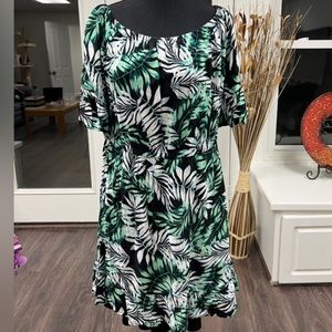 NEW LOOK Hawaiian Off-the-shoulder Dress Medium